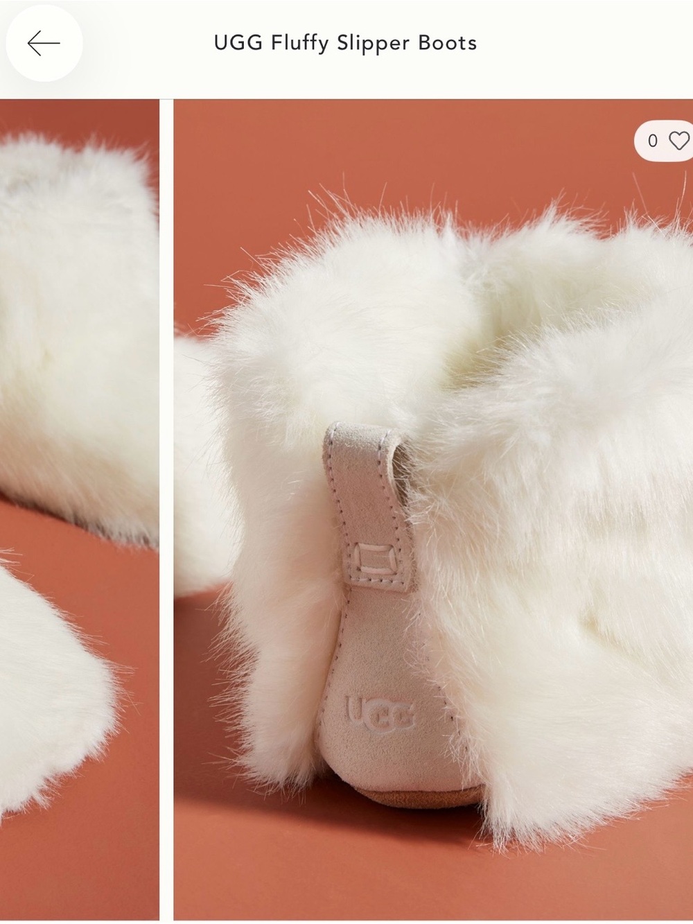 UGG Cream Fluffy Shearling Slipper Boots